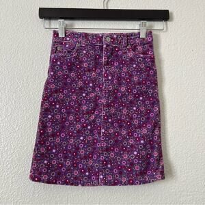 The Children’s Place purple floral corduroy pencil skirt